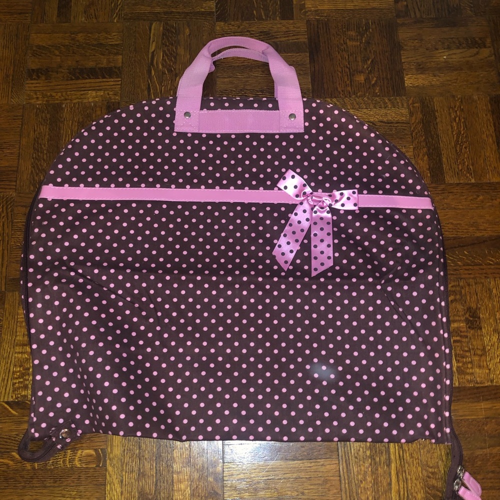 pink garment bag